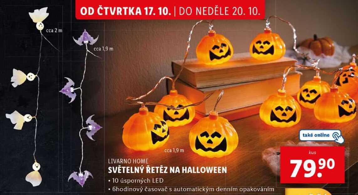 SVĚTELNÝ ŘETĚZ NA HALLOWEEN 