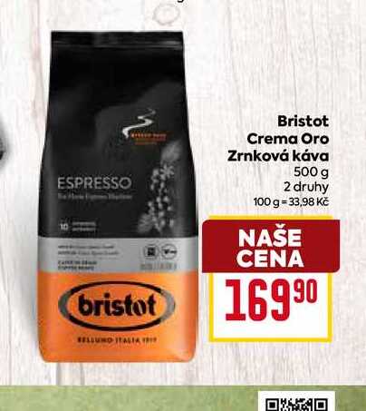 Bristot Crema Oro Zrnková káva 500 g 