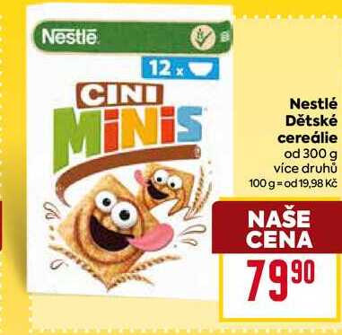 Nestlé Dětské cereálie od 300 g 