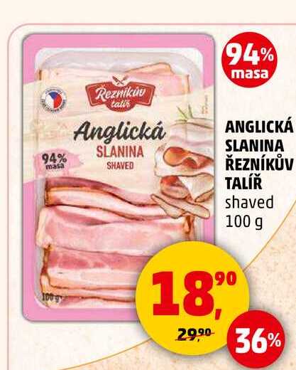 ANGLICKÁ SLANINA ŘEZNÍKŮV TALÍŘ, 100 g 