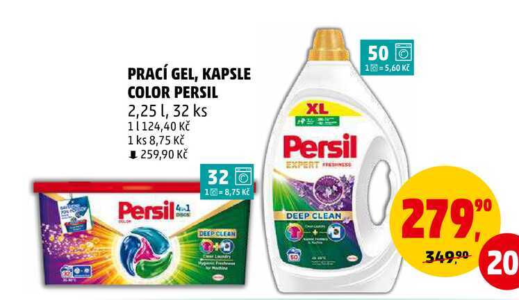 PRACÍ GEL, KAPSLE COLOR PERSIL, 2,25 l