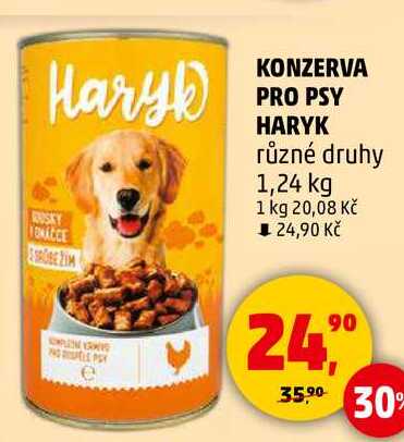 KONZERVA PRO PSY HARYK, 1,24 kg