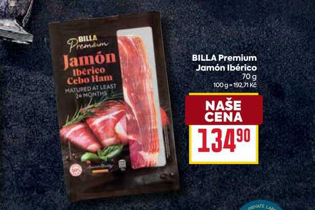 BILLA Premium Jamón Ibérico 70 g 