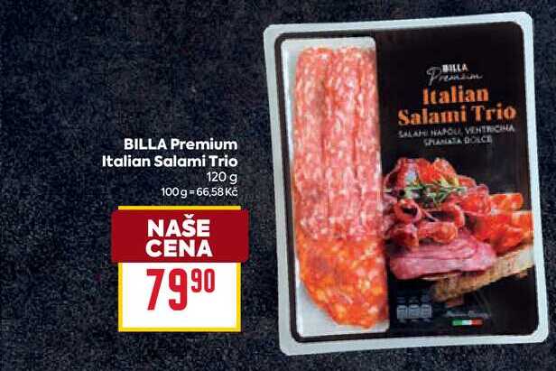 BILLA Premium Italian Salami Trio 120 g