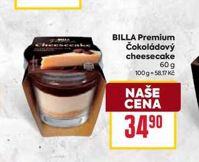 BILLA Premium Čokoládový cheesecake 60 g 