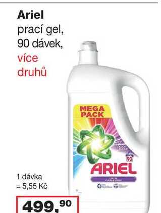 Ariel prací gel, 90 dávek, více druhů 