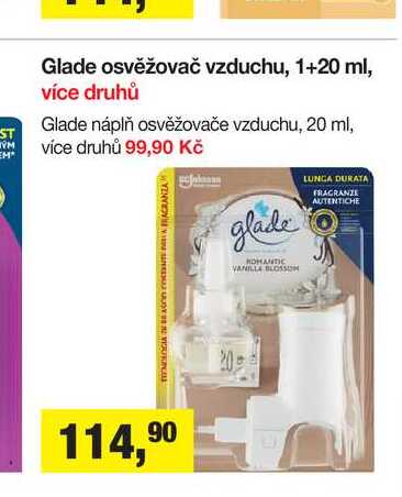 Glade osvěžovač vzduchu, 1+20 ml, více druhů 