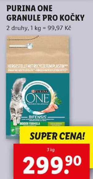 PURINA ONE GRANULE PRO KOČKY, 3 kg