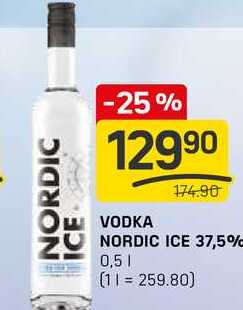 VODKA NORDIC ICE 37,5% 0,5l v akci