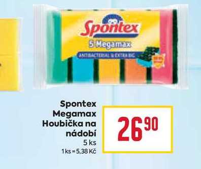 Spontex Megamax Houbička na nádobí 5 ks