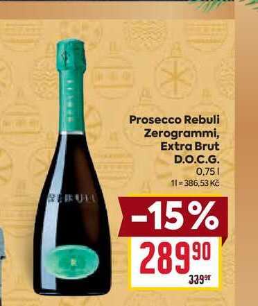 Prosecco Rebuli Zerogrammi, Extra Brut D.O.C.G. 0,75l