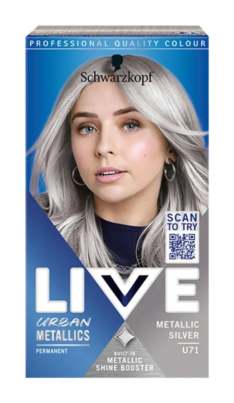 Schwarzkopf Barva na vlasy Live Urban Metallics U71 metallic silver, 1 ks