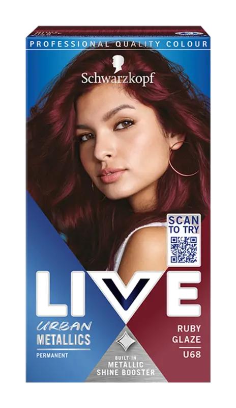 Schwarzkopf Barva na vlasy Live Urban Metallics U68 ruby glaze, 1 ks