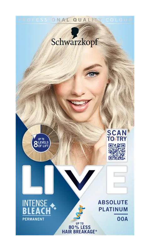 Schwarzkopf Barva na vlasy Live Intense Bleach 00A absolutní platinová, 1 ks