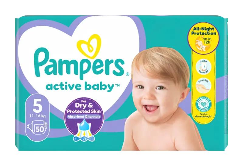 Pampers Plenky Active Baby 11 - 16 kg, vel. 5, 50 ks