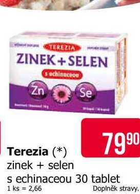 Terezia zinek + selen s echinaceou 30 tablet 