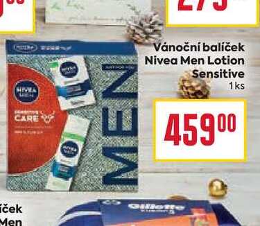 Vánoční balíček Nivea Men Lotion Sensitive 1ks 