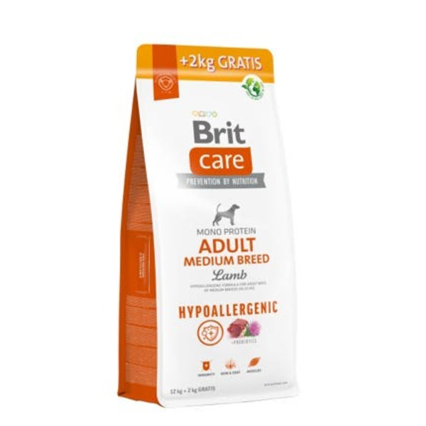 Brit Care Dog Hypoallergenic Adult Medium Breed, 12+2 kg