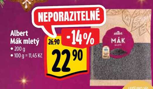 Albert Mák mletý 200 g