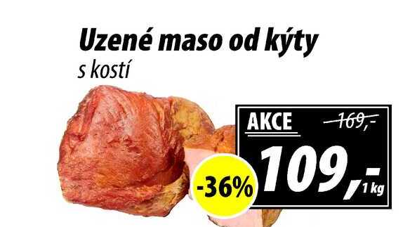 Uzené maso od kýty s kostí, 1 kg 