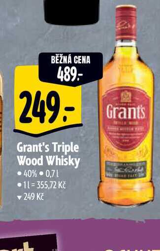   Grant's Triple Wood Whisky 0,7 l