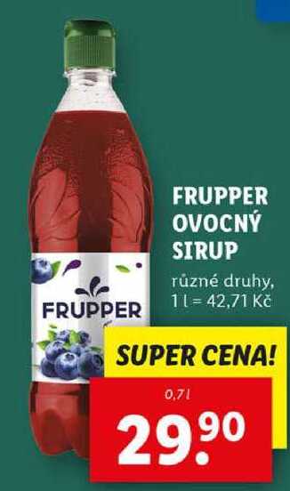 FRUPPER OVOCNÝ SIRUP, 0,7 l