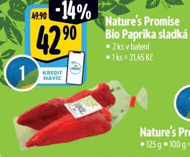 Nature's Promise Bio Paprika sladká, 2 ks 