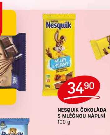 NESQUIK ČOKOLÁDA S MLÉČNOU NÁPLNÍ 100 g 