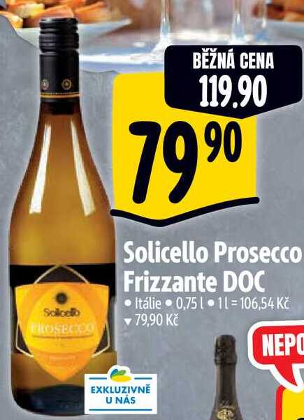 Solicello Prosecco Frizzante DOC, 0,75 l