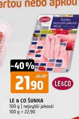 LE & CO šunka 100 g nejvyšší jakosti