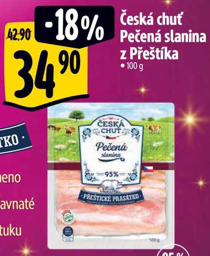 Česká chuť Pečená slanina z Přeštíka, 100 g 