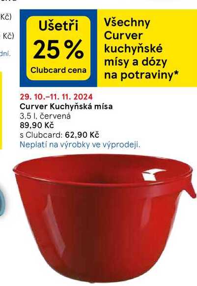 Curver Kuchyňská mísa, 3.5 l, červená 