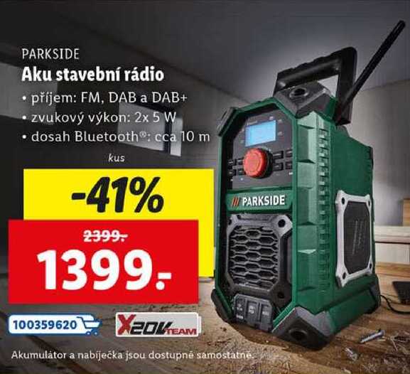 Aku stavební rádio