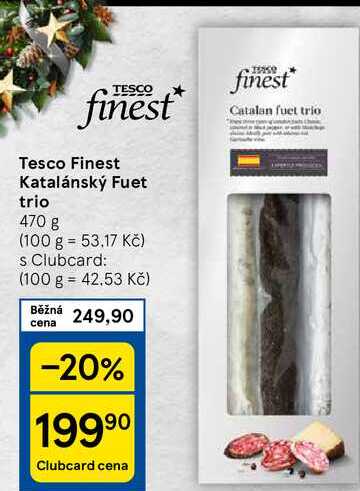 Tesco Finest Katalánský Fuet trio, 470 g