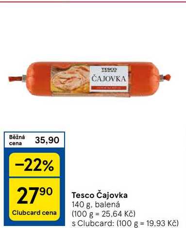 Tesco Čajovka, 140 g