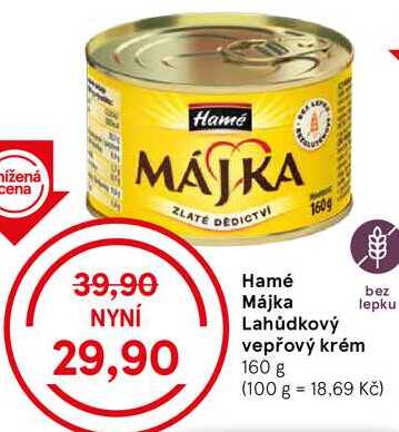 Hamé Májka Lahůdkový vepřový krém, 160 g