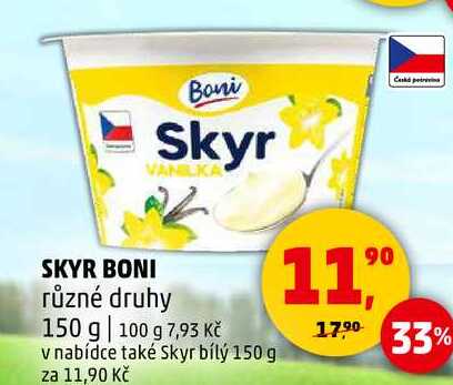 SKYR BONI různé druhy, 150 g 