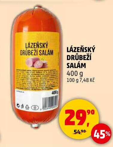 LÁZEŇSKÝ DRŮBEŽÍ SALÁM, 400 g 