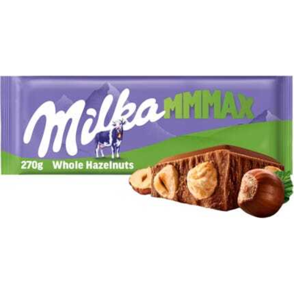 Milka čokoláda Mmmax mléčná s celými ořechy