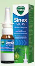 Sinex Vicks Aloe a Eukalyptus 0,5 mg/ml nosní sprej, roztok 15 ml