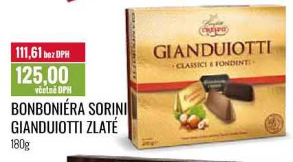 BONBONIÉRA SORINI GIANDUIOTTI ZLATÉ 180g