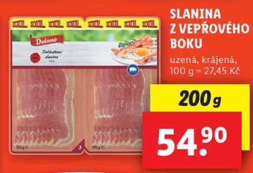 SLANINA Z VEPŘOVÉHO BOKU, 200 g