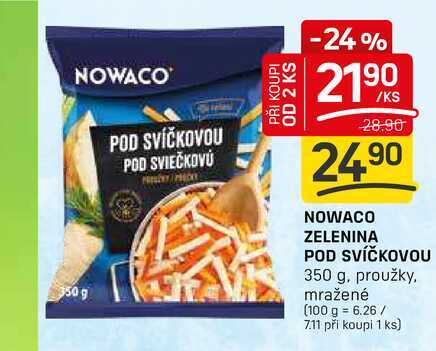 NOWACO ZELENINA POD SVÍČKOVOU 350 g, proužky, mražené 