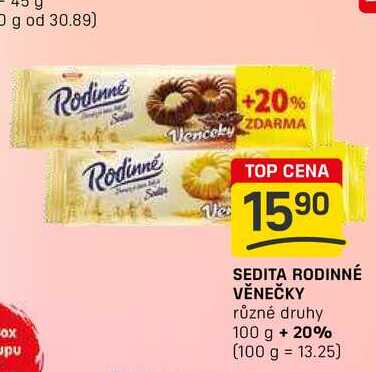 SEDITA RODINNÉ VĚNEČKY různé druhy 100 g