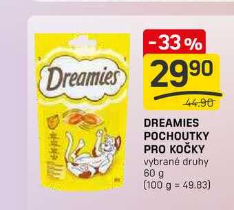 DREAMIES POCHOUTKY PRO KOČKY vybrané druhy 60 g