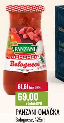 PANZANI OMÁČKA Bolognese, 425ml 