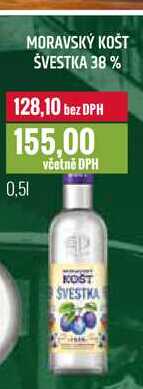 MORAVSKÝ KOŠT ŠVESTKA 38% 0,5l