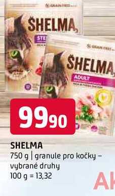 Shelma 750 g granule pro kočky vybrané druhy 