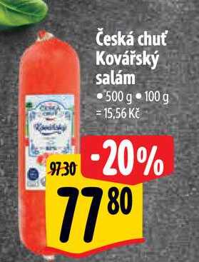 Česká chuť Kovářský salám 500 g 