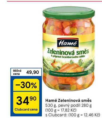 Hamé Zeleninová směs, 530 g